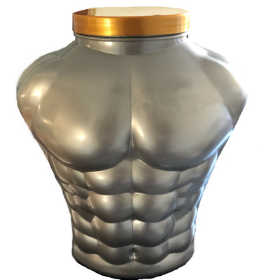 Bottiglie di plastica vuote di supplemento della vasca 5L di stoccaggio della polvere della proteina di forma del muscolo
