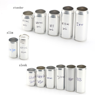 La bevanda di alluminio su ordinazione del metallo può acqua gassata Juice Cans With Lids